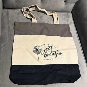 NWOT Tote Bag- Flower, Bible Verse, God, Jesus, Lord, Christ, Christian